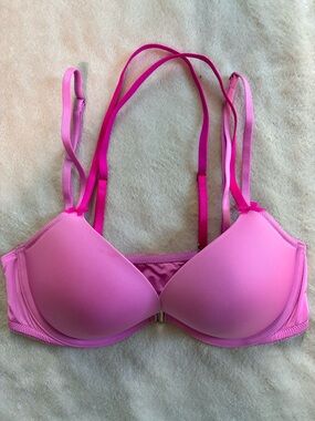 Victoria's Secret Bra Womens 34C Dream Angels Padded Demi Front Closure Strappy
